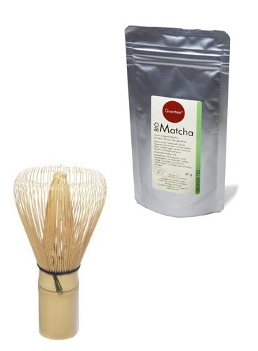 Japan Matcha - Bio - 40 g im Alu-Zip-Beutel PLUS Japan Matcha Besen - Grüner Tee gemahlen