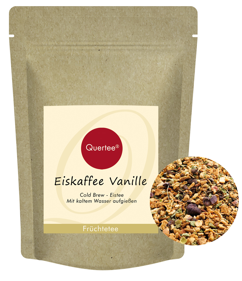 Cold Brew Tee "Eiskaffee Vanille" 100 g Früchtetee mit Kaffee-Vanille Geschmack