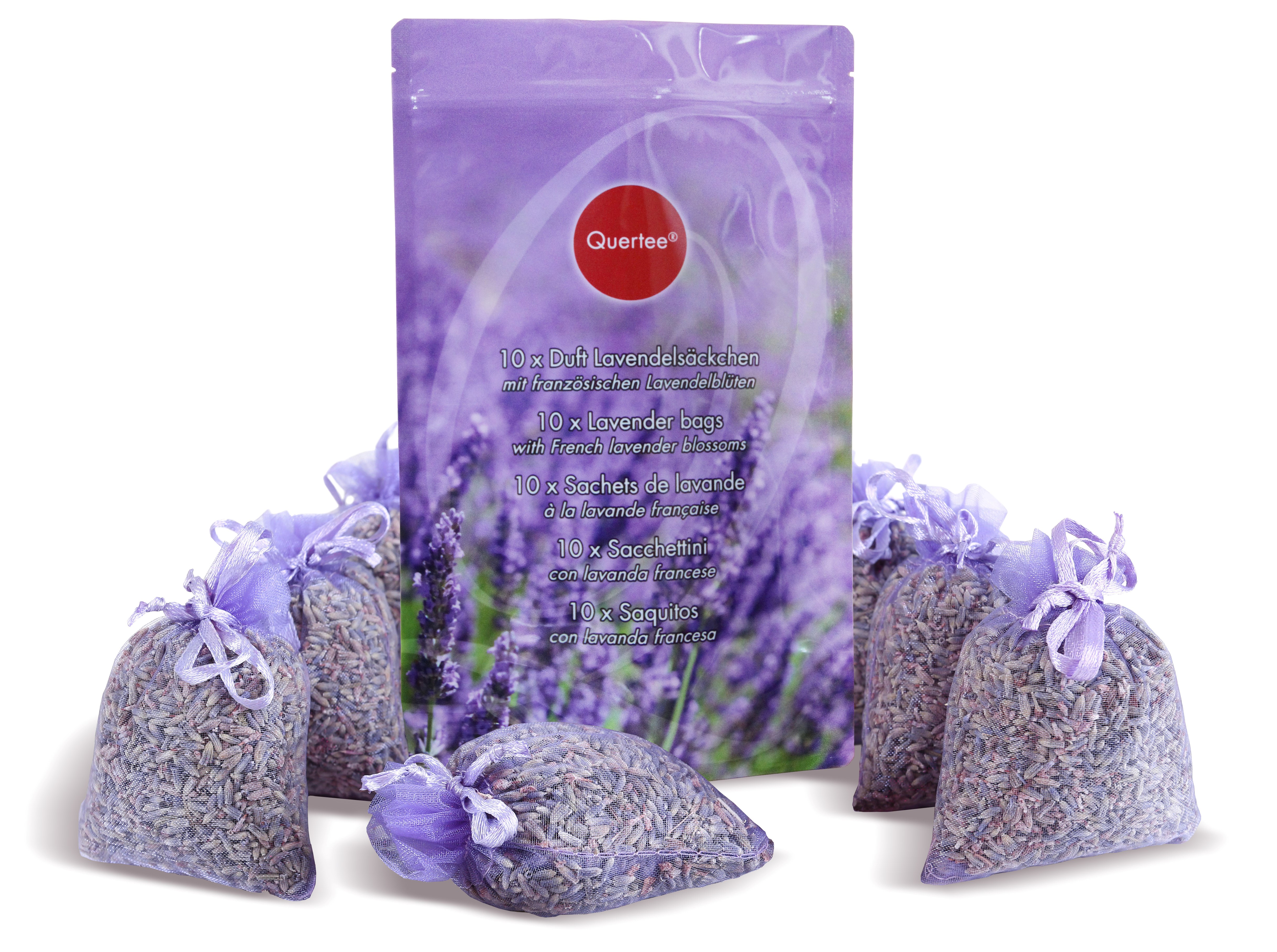 10 x Lavendelsäckchen mit französischen Lavendel - Lavendelblüten Duftsäckchen