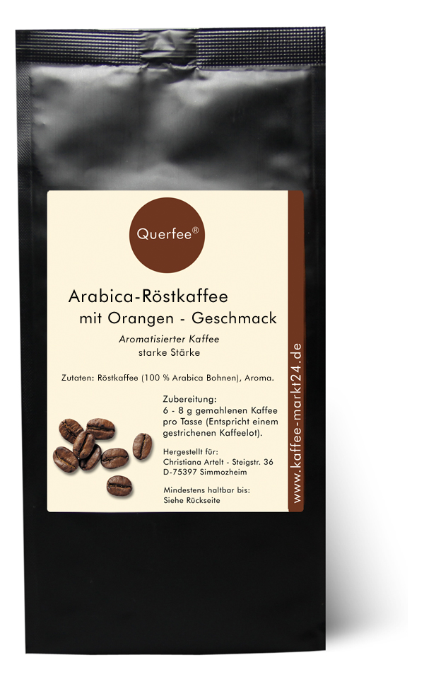 Orange - Arabica Röstkaffee mit Ograngen Geschmack - gemahlen