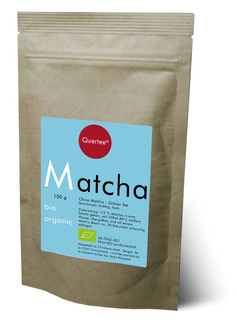 Bio Matcha Tee - "BLUE Style" - China Matcha - 100 g im Zip Beutel