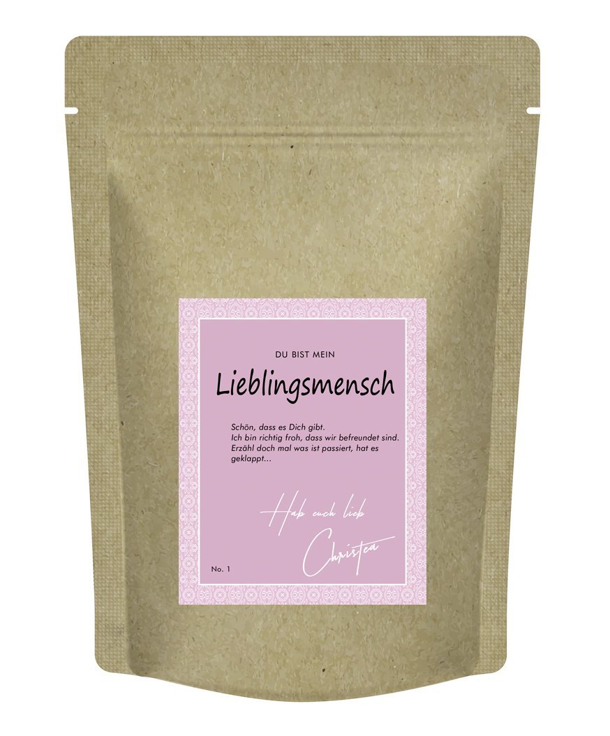 Schwarzer Tee Geschenk "Du bist mein Lieblingsmensch" - Teegeschenk von Christea - 80 g