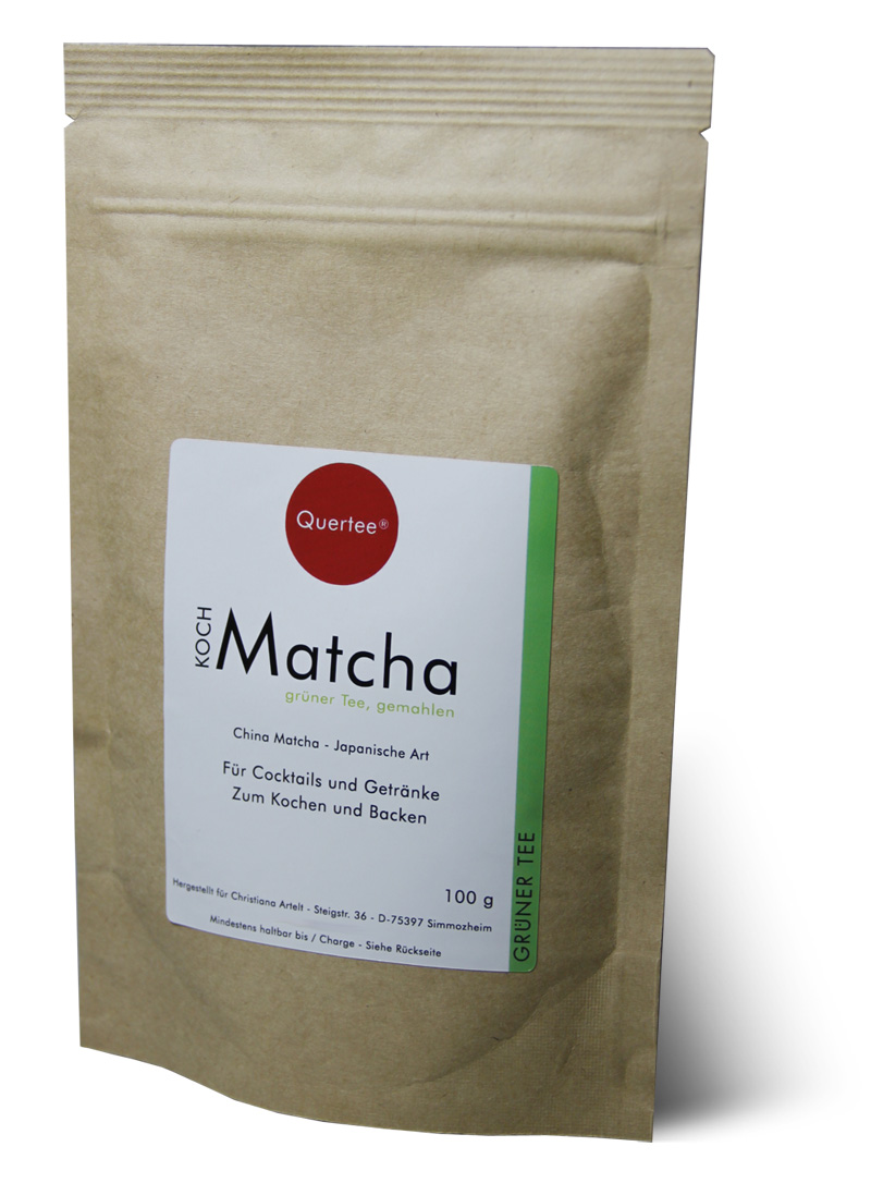 Kochmatcha - 100 g im Zip-Beutel für Smoothies, Müsli, Kochen, Backen, Cocktails, ... 