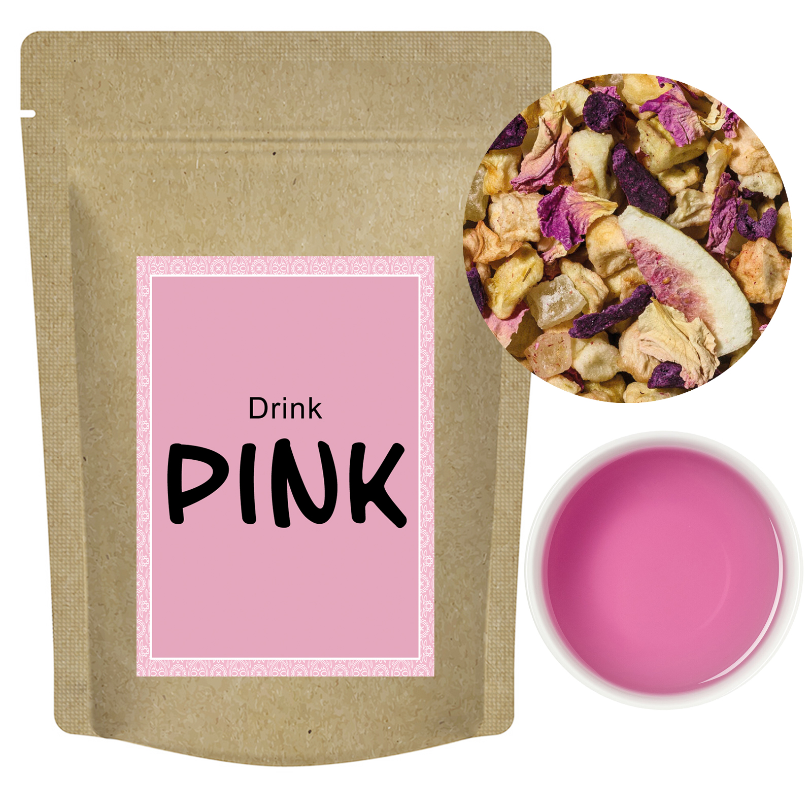 "Drink Pink" Früchtetee mit Eisbonbon Geschmack – Einzigartige Rosa Tasse | Eisbobon Tee Genuss