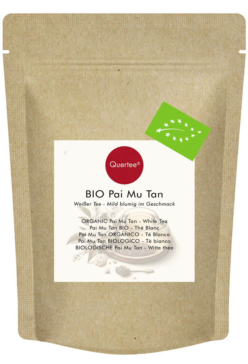 Bio Weißer Tee Pai Mu Tan Premium | Reiner Tee in Bio Qualität | Reines Aroma, ohne weitere Zusätze