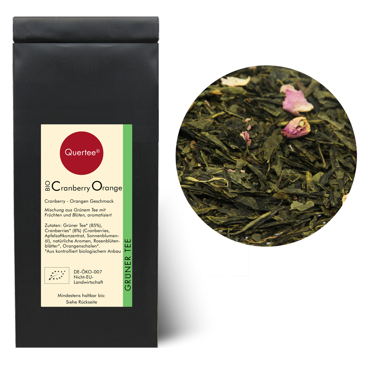 Bio Sencha "Cranberry Orange"- Grüner Tee mit Cranberry-Orangen-Geschmack