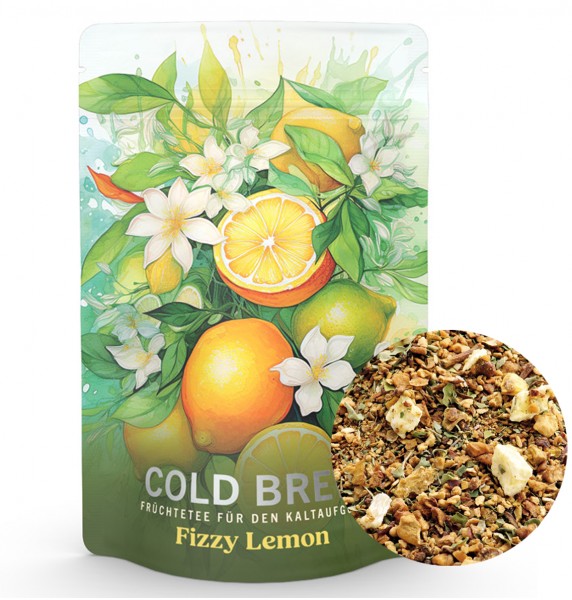 Cold Brew Tee &quot;Fizzy Lemon&quot; Eistee mit Geschmack nach frischer Zitrone